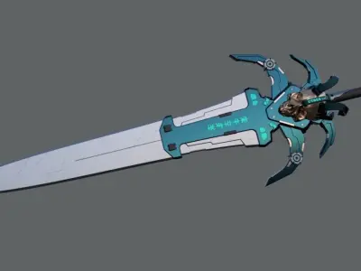 Lich King Frostmourne Cyberpunk Sword 3D STL Free 3D print model