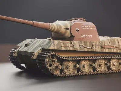 Panzer VII Lowe - WW2 German Heavy Tank 3D model
