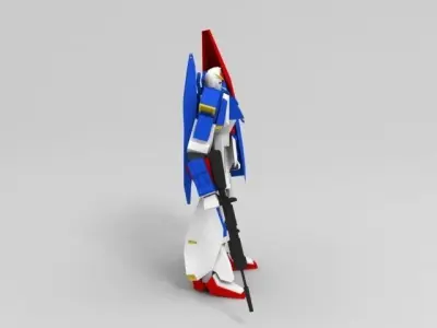 Gundam Low-poly 3D model