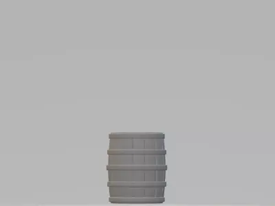 Wooden barrel Free 3D print model