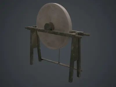 Grindstone 1B Low-poly 3D model