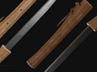Hosindo Dagger Low-poly 3D model