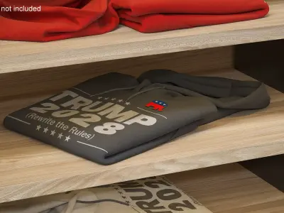 Trump 2028 Hoodie with Republican Elephant Pin 3D model
