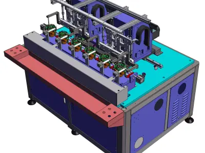 6-station winding machine 3D model