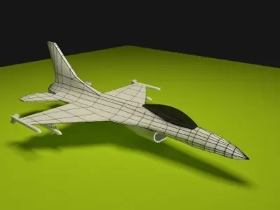 General Dynamics F-16 Free low-poly 3D model