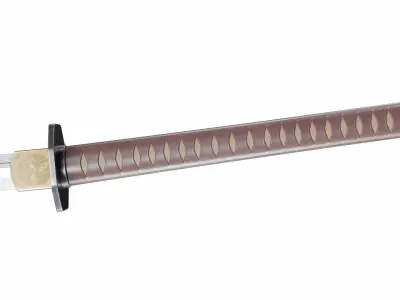 Odachi samurai sword 3D model