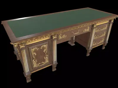 Antique Classic Victorian Table Low-poly 3D model