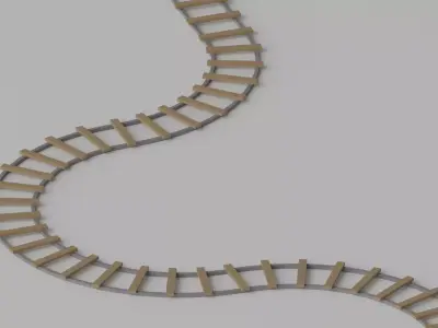 Railway Track 3D model