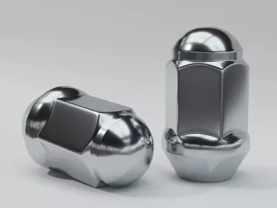 Lug Nut Free low-poly 3D model