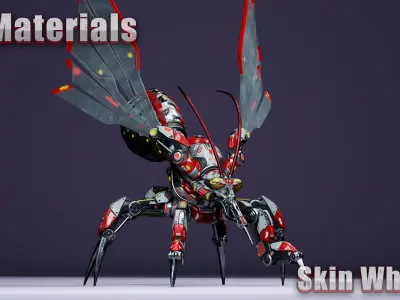 Sci-Fi Insect Mosquito Low-poly 3D model