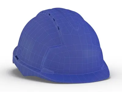 Safety Helmet Blue 3D model