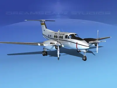 Beechcraft UC-12Q Huron V05 USAF 3D model