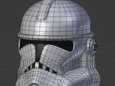 Clone Trooper Helmet Low-poly 3D model