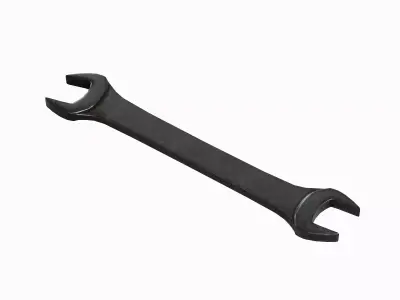 Old Steel Wrench 03 Low-poly 3D model