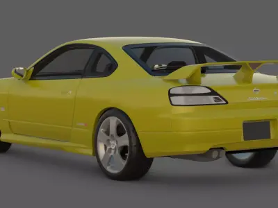 2002 Nissan Silvia S15 Spec R Aero 3D Model  The Ultimate Icon Low-poly 3D model
