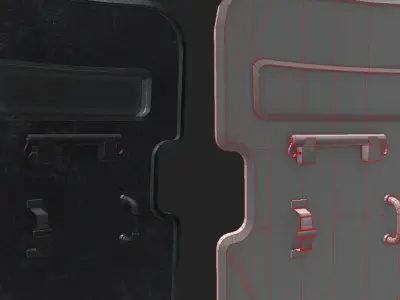 Police Shield low-poly 3D model Low-poly 3D model