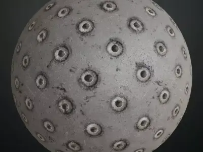 Industrial Metal Treadplate Studs PBR Seamless Texture