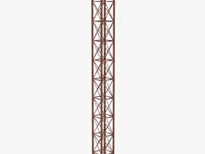 Metal Rusty Industrial Column 3D model