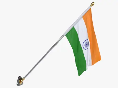  India Cloth Flag Wall Mount Animated 