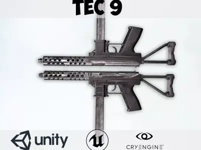 Tec 9 Low-poly 3D model