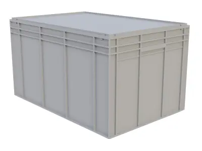 Universal plastic container 02 3D model