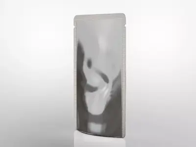 blank aluminium pouch 3D model