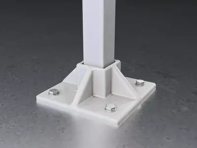 Solar Panel Array Low-poly 3D model