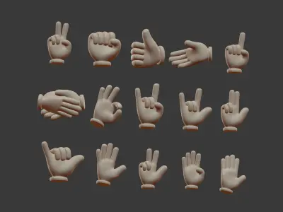  Hand Emoji Signs - Icons Pack 