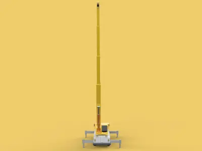 LIEBHERR LTM 1070 TELESCOPIC MOBILE CRANE EXTENDED BOOM TRUCK 3D model