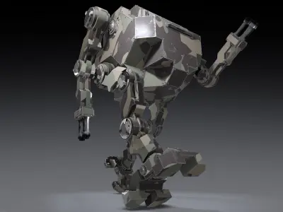 Mech 09 - Faton Low-poly 3D model