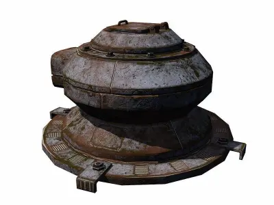 Sci Fi Turret Low-poly 3D model