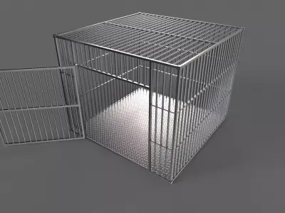 PBR Big Cage 2 Low-poly 3D model