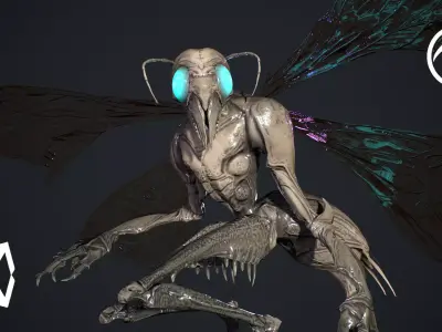 Insect Creature 3 Low-poly 3D model