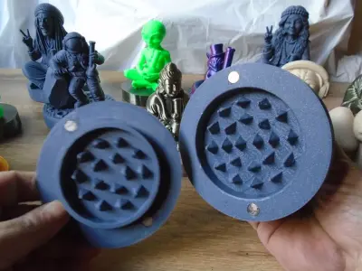 Chill Pug Herb Grinder-2 Part Magnetic - MellowVerse 3D print model