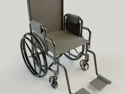 Simplistic Wheelchair 3D model