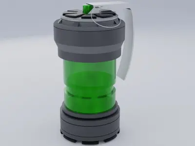 Futuristic Atom Bomb  Free low-poly 3D model