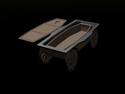 Coffin Cart Free 3D model