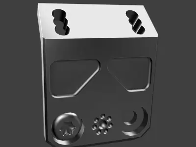 Arisaka optics and flashligth mount pack Low-poly 3D model