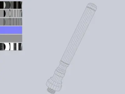 Scifi torpedo Low-poly 3D model