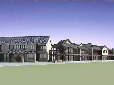 Chinese Style Architecture 3D model 17