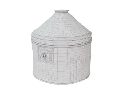 Dented Metal Box Free 3D model