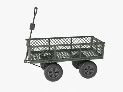 Steel Mesh Cart Low-poly 3D model