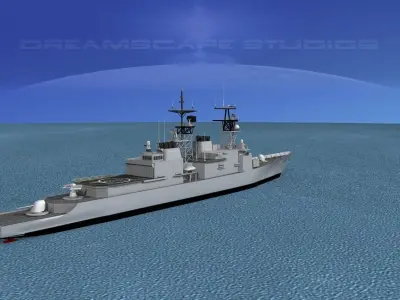 Spruance Class DD984 USS Leftwich 3D model