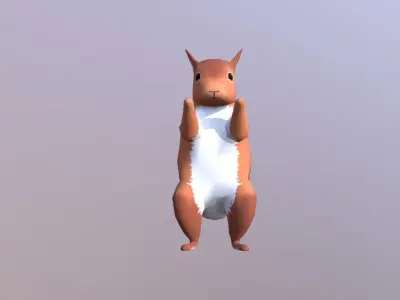 Low-poly Squirrel Low-poly 3D model