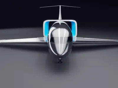 Generic Futuristic Airplane 3D model