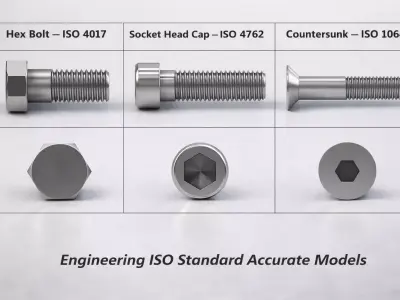 Metric ISO Bolts Kit Basic  3D model