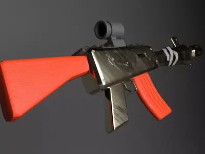 Fantacy gun Low-poly 3D model