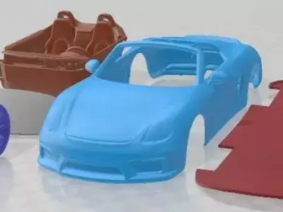 Porsche Boxster Spyder 2016 Printable Car  3D print model