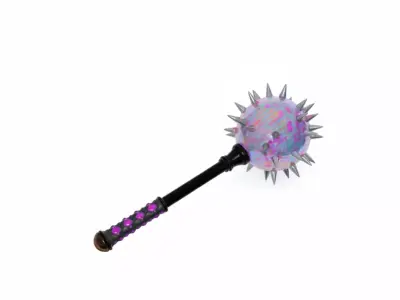 Neon Prism Mace 3D Model Low-poly 3D model
