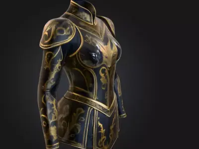 Enchanted Warrior Costume Low-poly 3D model